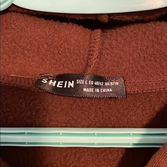 Shein Brown Zip up Hoodie - Picture 3 of 3